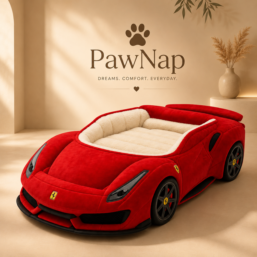 Dog sleeping peacefully in PawNap bed at home